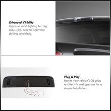 Load image into Gallery viewer, Chevrolet Silverado 1500 2014-2018 / 2500HD 3500HD 2015-2019 / GMC Sierra 1500 2014-2018 / 2500HD 3500HD 2015-2019 LED 3rd Brake Light Black Housing Clear Len