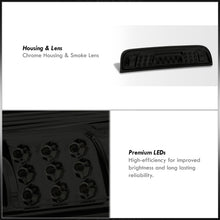 Load image into Gallery viewer, Chevrolet Silverado 1500 2014-2018 / 2500HD 3500HD 2015-2019 / GMC Sierra 1500 2014-2018 / 2500HD 3500HD 2015-2019 LED 3rd Brake Light Chrome Housing Smoke Len