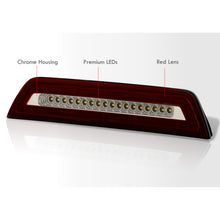 Load image into Gallery viewer, Toyota Tacoma 2016-2023 Strobe LED 3rd Brake Light Chrome Housing Red Len