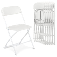 Load image into Gallery viewer, 6 Pack Plastic Folding Stackable Chairs Seat Office Home Event Wedding Party WHT