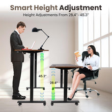 Load image into Gallery viewer, 47 x 24 Inch Height Adjustable Raising Standing Desk, Gaming Table with Smart Control for Bedroom, Gaming, Home, Office - Brown