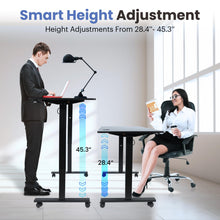 Load image into Gallery viewer, 47 x 24 Inch Height Adjustable Raising Standing Desk, Gaming Table with Smart Control for Bedroom, Gaming, Home, Office - Black