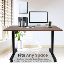 Load image into Gallery viewer, 47 x 24 Inch Height Adjustable Raising Standing Desk, Gaming Table with Smart Control for Bedroom, Gaming, Home, Office - Brown