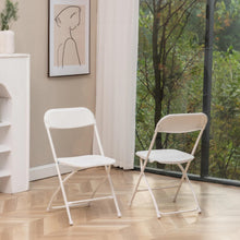 Load image into Gallery viewer, 6 Pack Plastic Folding Stackable Chairs Seat Office Home Event Wedding Party WHT