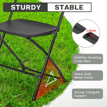 Load image into Gallery viewer, 6 Pack Plastic Folding Stackable Chairs Seat Office Home Event Wedding Party BLK