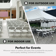 Load image into Gallery viewer, 6 Pack Plastic Folding Stackable Chairs Seat Office Home Event Wedding Party WHT