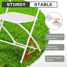 Load image into Gallery viewer, 6 Pack Plastic Folding Stackable Chairs Seat Office Home Event Wedding Party WHT
