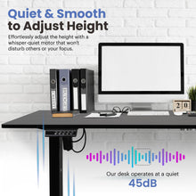 Load image into Gallery viewer, 47 x 24 Inch Height Adjustable Raising Standing Desk, Gaming Table with Smart Control for Bedroom, Gaming, Home, Office - Black