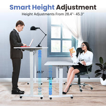 Load image into Gallery viewer, 47 x 24 Inch Height Adjustable Raising Standing Desk, Gaming Table with Smart Control for Bedroom, Gaming, Home, Office - White