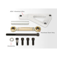 Load image into Gallery viewer, Chevy SBC 350 / 400 Engine Block Long Water Pump Alternator Bracket Set Silver