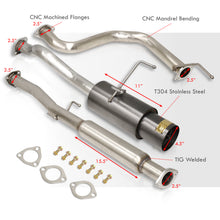 Load image into Gallery viewer, Acura Integra Hatchback GS LS RS 1994-2001 N1 Style Stainless Steel Catback Exhaust System Gunmetal (Piping: 2.3" / 59mm | Tip: 4.5")