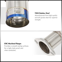Load image into Gallery viewer, Honda Civic Coupe / Sedan 1992-2000 N1 Style Stainless Steel Catback Exhaust System Burnt Tip (Piping: 2.5" / 65mm | Tip: 4.5")