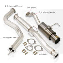 Load image into Gallery viewer, Honda Civic Hatchback 1996-2000 N1 Style Stainless Steel Catback Exhaust System Gunmetal (Piping: 2.5" / 65mm | Tip: 4.5")
