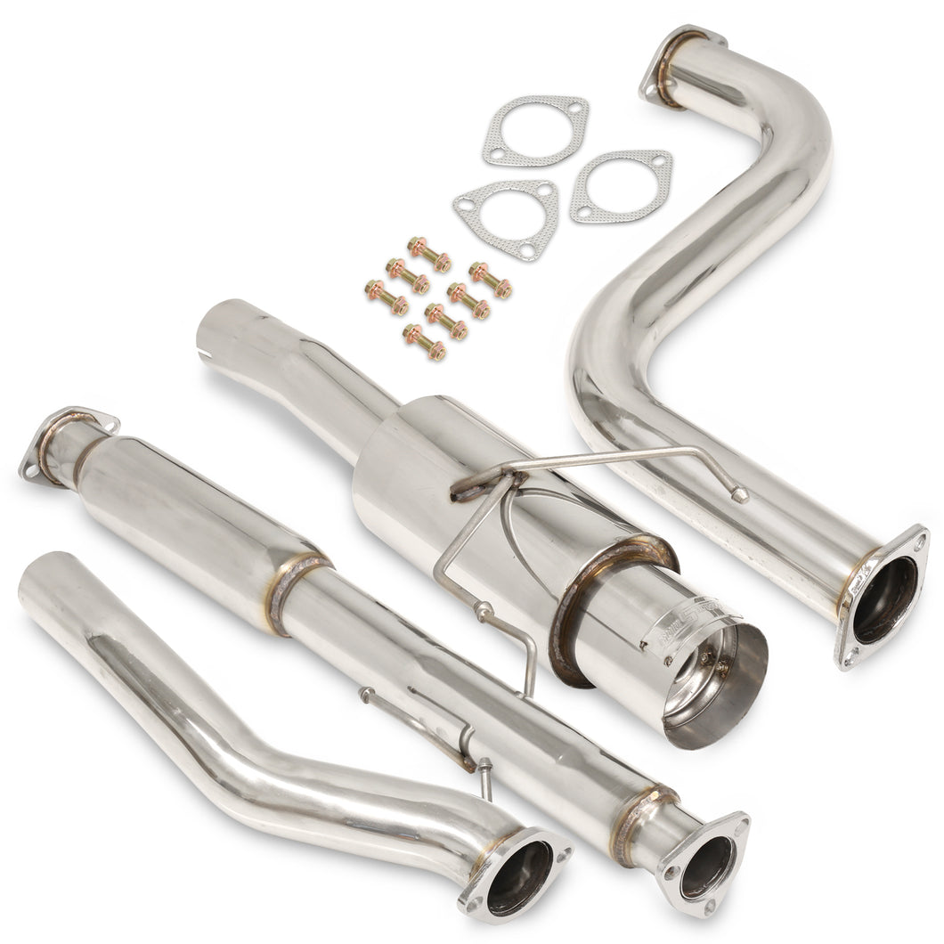 Honda Accord Coupe & Sedan 2.2L I4 1990-1993 N1 Style Stainless Steel Catback Exhaust System (Piping: 2.5