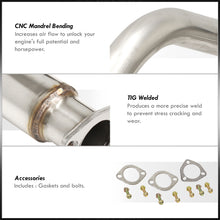 Load image into Gallery viewer, Honda Accord Coupe & Sedan 2.2L I4 1990-1993 N1 Style Stainless Steel Catback Exhaust System (Piping: 2.5" / 65mm to 3.0" / 76mm | Tip: 4.5")
