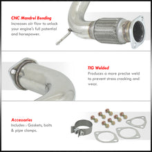 Load image into Gallery viewer, Honda Accord 2.2L I4 1994-1997 N1 Style Stainless Steel Catback Exhaust System (Piping: 2.5" / 65mm to 3.0" / 76mm | Tip: 4.5")