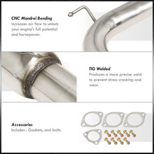 Load image into Gallery viewer, Honda Accord 2.3L I4 1998-2002 N1 Style Stainless Steel Catback Exhaust System (Piping: 2.5" / 65mm to 3.0" / 76mm | Tip: 4.5")