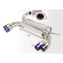 Load image into Gallery viewer, Hyundai Genesis Coupe 2.0L Turbo 2010-2014 Quad Tip Stainless Steel Catback Exhaust System Burnt Tip (Piping: 2.5" / 65mm | Tip: 3.5")