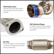 Load image into Gallery viewer, Infiniti G35 Coupe 2003-2007 / Nissan 350Z 2003-2009 Hi-Power Style Oval Dual Tip Stainless Steel Catback Exhaust System Burnt Tip (Piping: 2.25" / 58mm | Tip: 4.0")