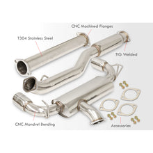 Load image into Gallery viewer, Mitsubishi Lancer Evo X 2008-2015 Dual Tip Stainless Steel Catback Exhaust System (Piping: 3.0&quot; / 76mm | Tip: 4.0&quot;)
