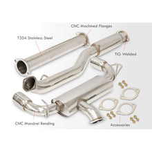Load image into Gallery viewer, Mitsubishi Lancer Evo X 2008-2015 Dual Tip Stainless Steel Catback Exhaust System (Piping: 3.0" / 76mm | Tip: 4.0")