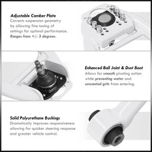 Load image into Gallery viewer, Honda Civic 1996-2000 Front Upper Tubular Control Arms Camber Kit White