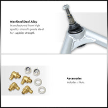Load image into Gallery viewer, Chevrolet Silverado 1500 2014-2018 / GMC Sierra 1500 2014-2018 2-4" Lift Front Upper Tubular Control Arms Silver (Models with Stamped Steel & Aluminum Arms Only)
