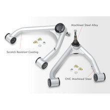 Load image into Gallery viewer, Chevrolet Silverado 1500 2014-2018 / GMC Sierra 1500 2014-2018 2-4" Lift Front Upper Tubular Control Arms Silver (Models with Stamped Steel & Aluminum Arms Only)