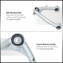 Load image into Gallery viewer, Chevrolet Suburban 2007-2020 / Tahoe 2007-2020 / GMC Yukon & XL 2007-2020 / Cadillac Escalade 2007-2020 2-4" Lift Front Upper Tubular Control Arms Silver