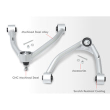 Load image into Gallery viewer, Chevrolet Suburban 2007-2020 / Tahoe 2007-2020 / GMC Yukon & XL 2007-2020 / Cadillac Escalade 2007-2020 2-4" Lift Front Upper Tubular Control Arms Silver
