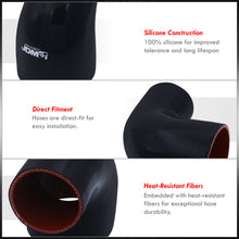 Load image into Gallery viewer, 2.25" to 3.5" 90 Degree Reducer Silicone Coupler Black