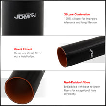 Load image into Gallery viewer, 3" (12" Long) Straight Silicone Coupler Black