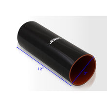Load image into Gallery viewer, 3" (12" Long) Straight Silicone Coupler Black