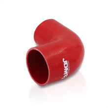 Load image into Gallery viewer, 2.5" to 3" 90 Degree Reducer Silicone Coupler Red
