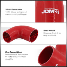 Load image into Gallery viewer, 2.5" to 3" 90 Degree Reducer Silicone Coupler Red