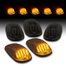 Load image into Gallery viewer, Dodge Ram 1500 2500 3500 2003-2018 / 4500 5500 2011-2018 5 Piece Front Amber LED Cab Roof Clearance Lights Smoke Len (Models With Factory Roof Lights)
