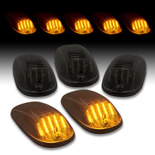 Load image into Gallery viewer, Dodge Ram 1500 2500 3500 2003-2018 / 4500 5500 2011-2018 5 Piece Front Amber LED Cab Roof Clearance Lights Smoke Len (Models With Factory Roof Lights)