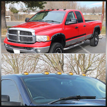 Load image into Gallery viewer, Dodge Ram 1500 2500 3500 2003-2018 / 4500 5500 2011-2018 5 Piece Front Amber LED Cab Roof Clearance Lights Smoke Len (Models With Factory Roof Lights)