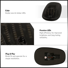 Load image into Gallery viewer, Dodge Ram 1500 2500 3500 2003-2018 / 4500 5500 2011-2018 5 Piece Front Amber LED Cab Roof Clearance Lights Smoke Len (Models With Factory Roof Lights)