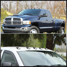Load image into Gallery viewer, Dodge Ram 1500 2500 3500 2003-2018 / 4500 5500 2011-2018 5 Piece Front White LED Cab Roof Clearance Lights Smoke Len (Models With Factory Roof Lights)
