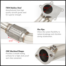 Load image into Gallery viewer, Acura Integra 1990-2001 / Honda Civic 1988-2000 / CRX 1988-1991 / Del Sol 1993-1997 2.5" D/B-Series Turbo Downpipe (Driver Side Exit & Keeps AC)