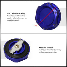 Load image into Gallery viewer, Mitsubishi Aluminum Round Circle Hole Style Oil Cap Blue