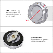 Load image into Gallery viewer, Mitsubishi Aluminum Round Circle Hole Style Oil Cap Gunmetal
