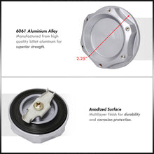 Load image into Gallery viewer, Mitsubishi Aluminum Round Circle Hole Style Oil Cap Gunmetal
