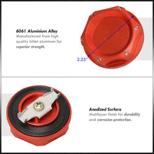 Load image into Gallery viewer, Mitsubishi Aluminum Round Circle Hole Style Oil Cap Red