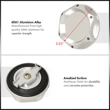Load image into Gallery viewer, Mitsubishi Aluminum Round Circle Hole Style Oil Cap Silver