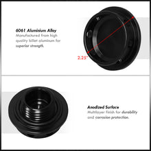 Load image into Gallery viewer, Acura/Honda Aluminum Round Circle Hole Style Oil Cap Black
