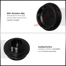 Load image into Gallery viewer, Acura/Honda Aluminum Round Circle Hole Style Oil Cap Black