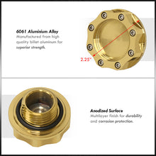 Load image into Gallery viewer, Acura/Honda Aluminum Octogon Screw Style Oil Cap 24K Gold
