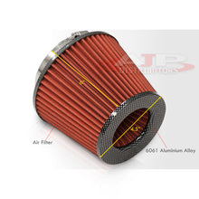 Load image into Gallery viewer, Universal 3.875" Air Filter Carbon Top / Red Body / Carbon Bottom